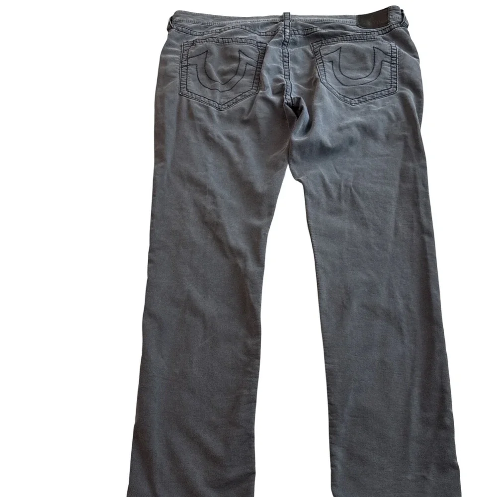 True‎ Religion Men's Geno Relaxed Fit Straight Jeans, Size 42 Gray Lightweight